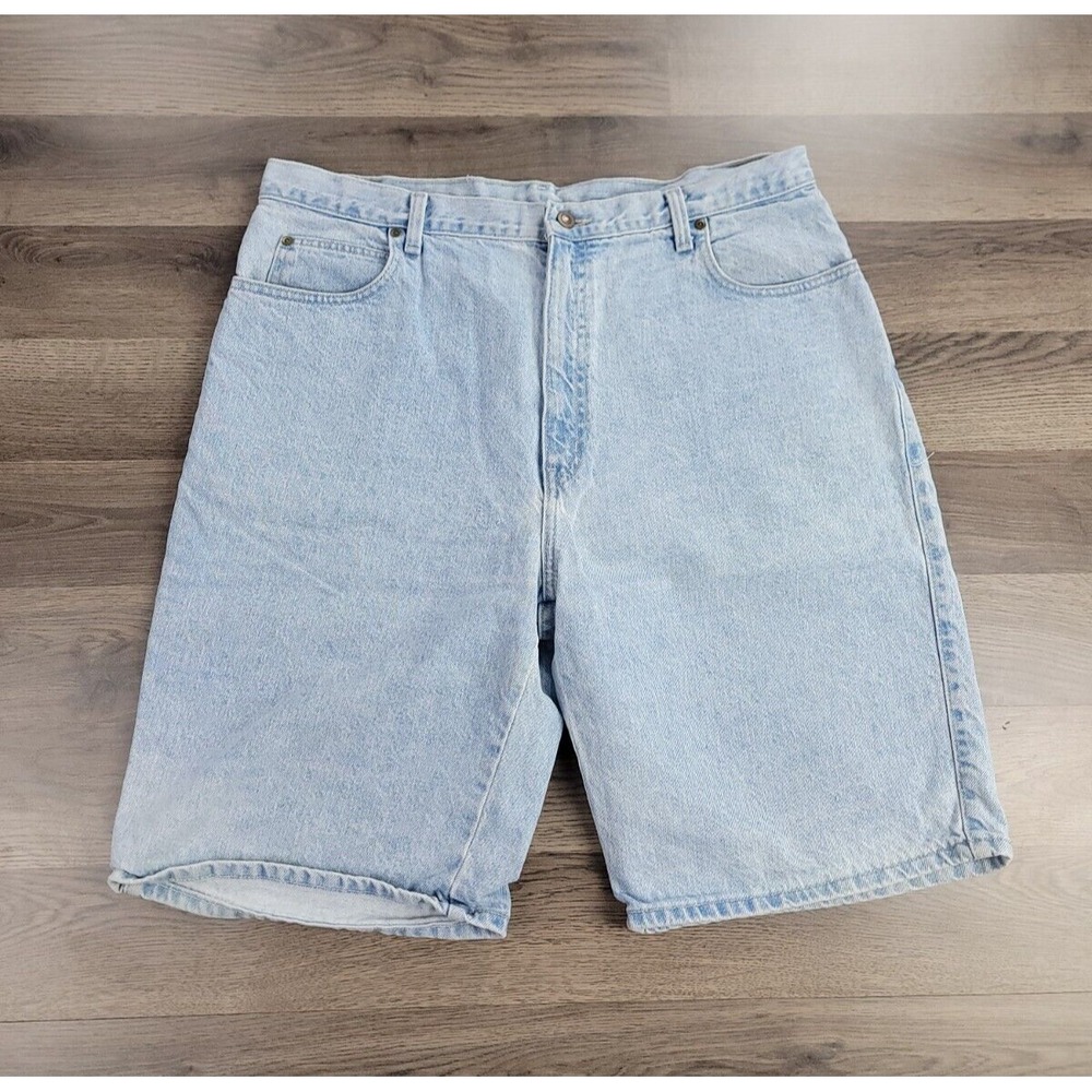 Vintage 90s Bud Light Shorts Size 36* Bermuda Denim Faded USA Made 100% Cotton